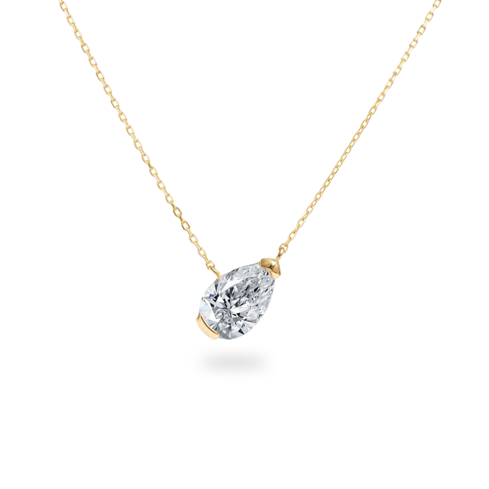Facet 1ct Pear Necklace - Image 2