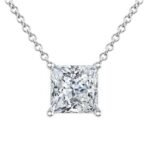 Kaeloria Princess Cut CZ Pendant Necklace | Classic Square Pendant