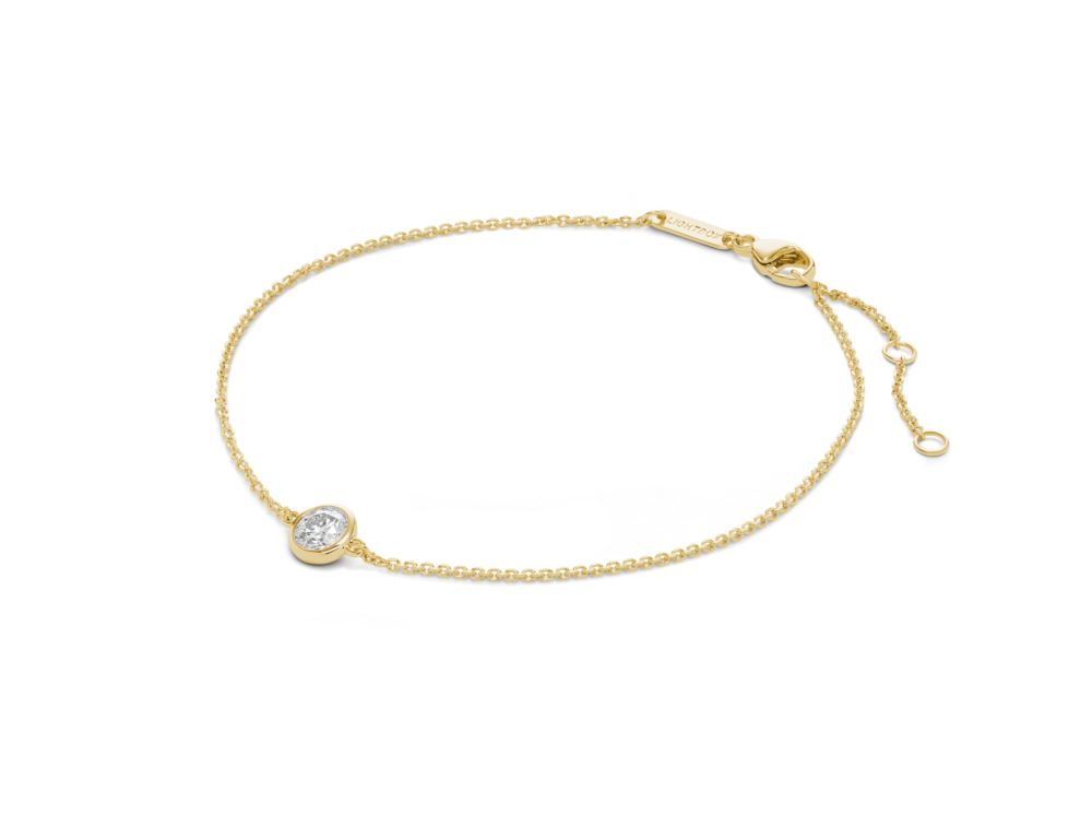 Lab-Grown Diamond ¼ct. Round Brilliant Bezel Bracelet | White - Image 4