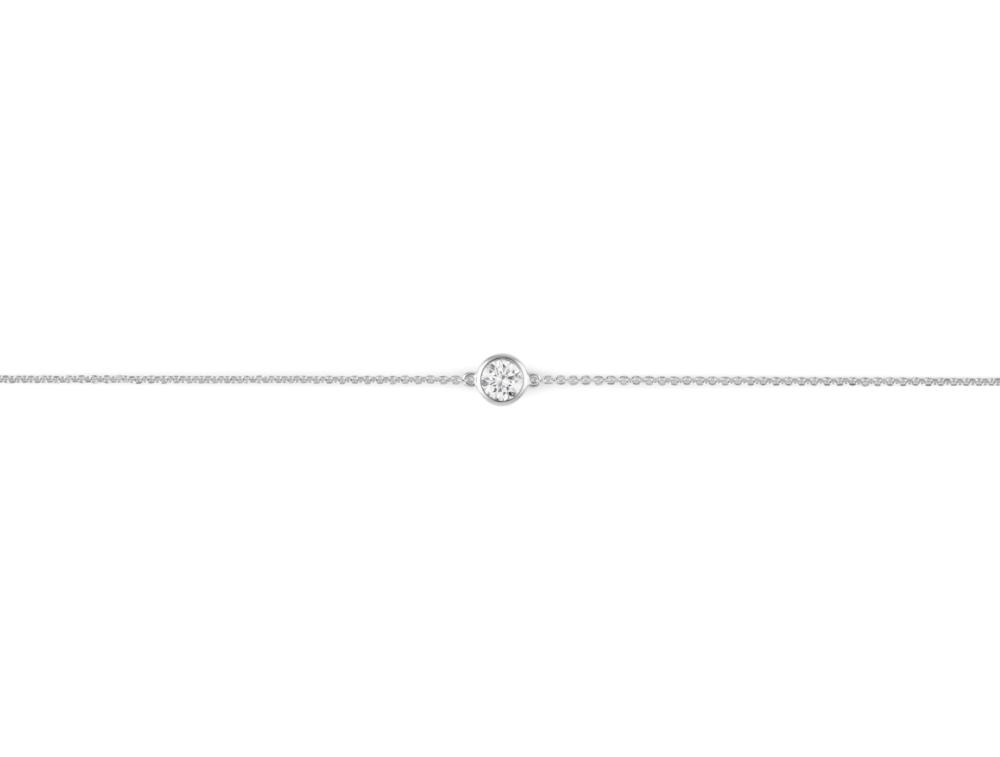 Lab-Grown Diamond ¼ct. Round Brilliant Bezel Bracelet | White - Image 8