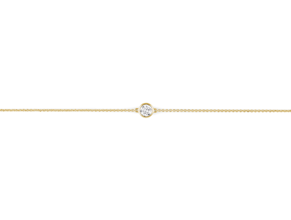 Lab-Grown Diamond ¼ct. Round Brilliant Bezel Bracelet | White - Image 3