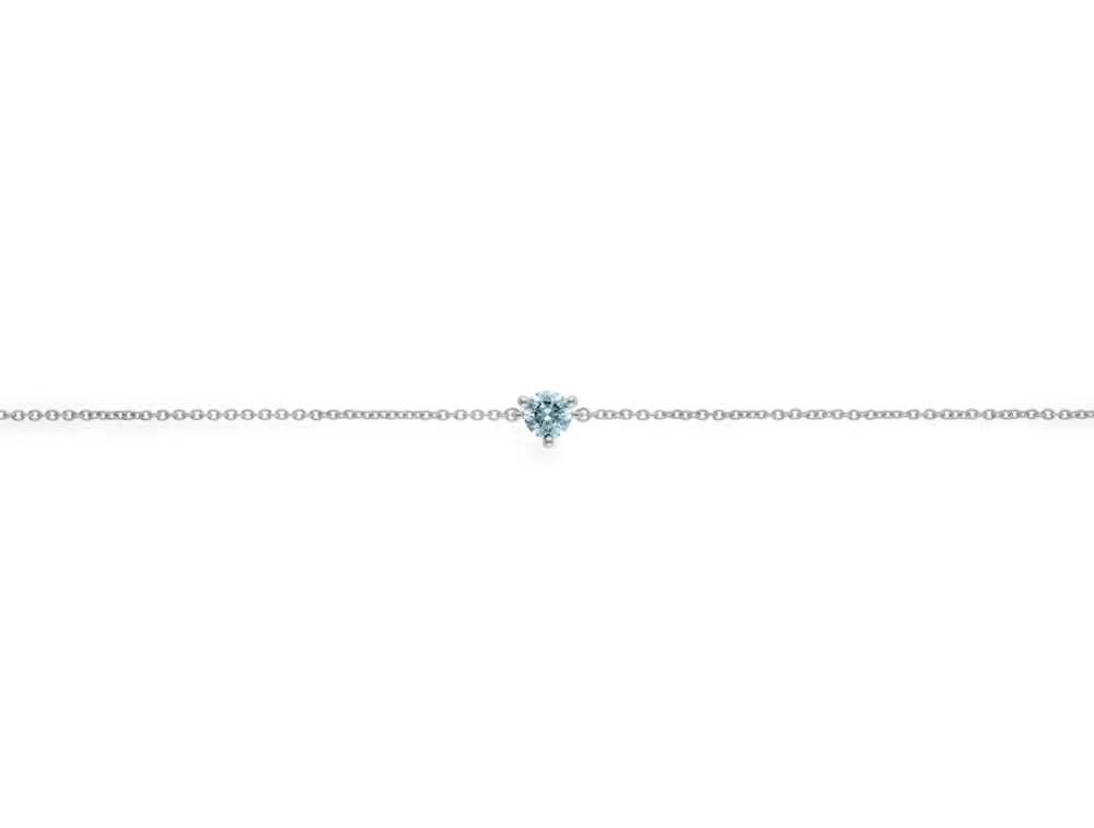 Lab-Grown Diamond ¼ct. Mini Round Brilliant Bracelet | Blue - Image 3
