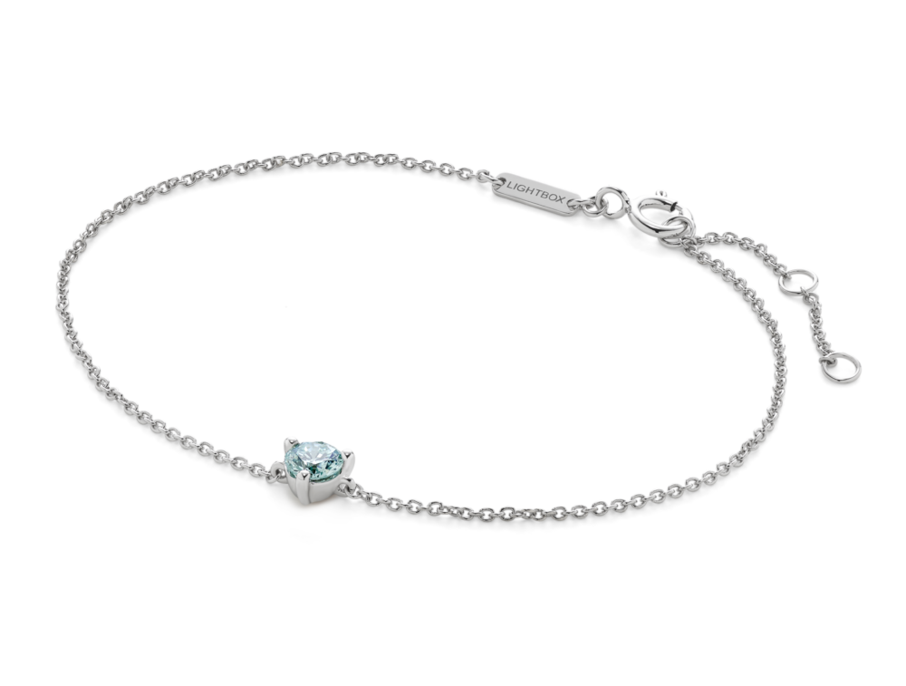 Lab-Grown Diamond ¼ct. Mini Round Brilliant Bracelet | Blue - Image 2