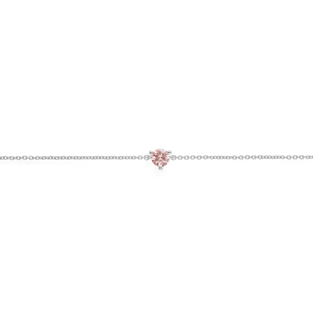 Lab-Grown Diamond ¼ct. Mini Round Brilliant Bracelet | Pink - Image 3
