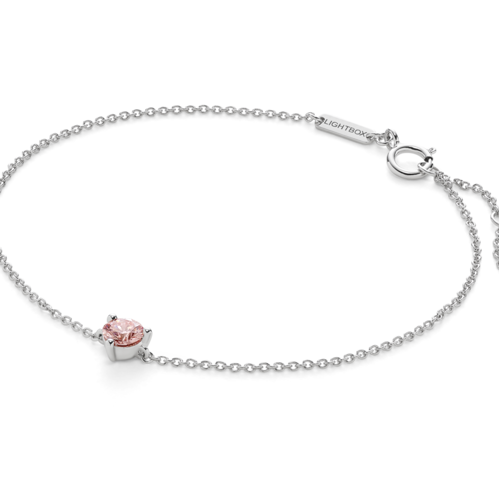 Lab-Grown Diamond ¼ct. Mini Round Brilliant Bracelet | Pink - Image 2