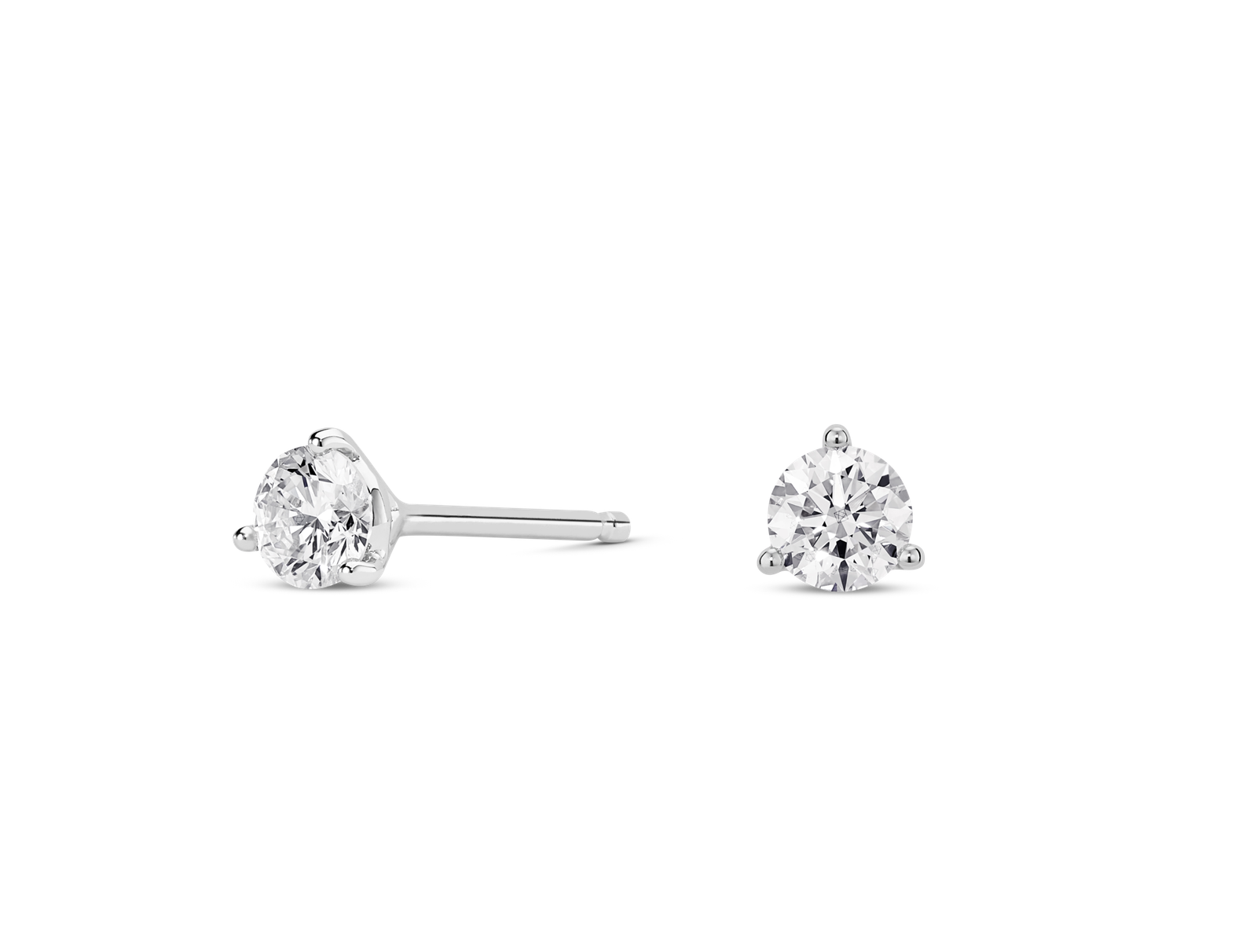 Lab-Grown Diamond ½ct. tw. Round Brilliant Solitaire Studs | White - Image 2