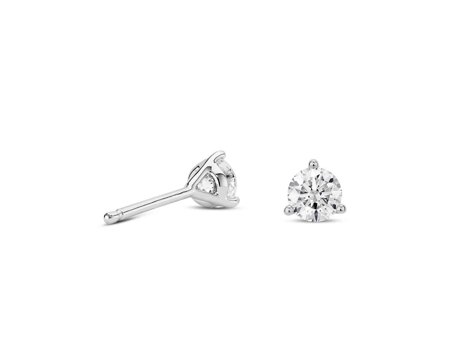 Lab-Grown Diamond ½ct. tw. Round Brilliant Solitaire Studs | White - Image 3