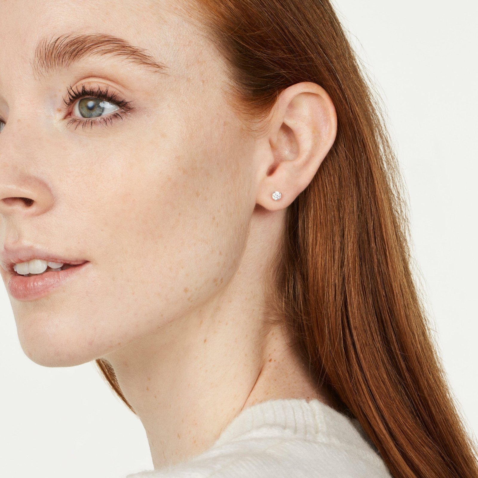 Lab-Grown Diamond ½ct. tw. Round Brilliant Solitaire Studs | White - Image 4