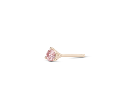 Lab-Grown Diamond ⅛ct. Mini Round Brilliant Solitaire Stud | Pink