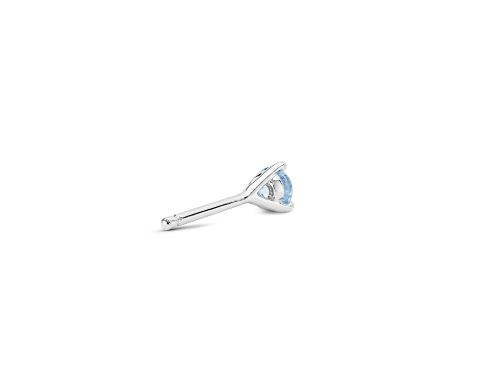 Lab-Grown Diamond ⅛ct. Mini Round Brilliant Solitaire Stud | Blue - Image 2