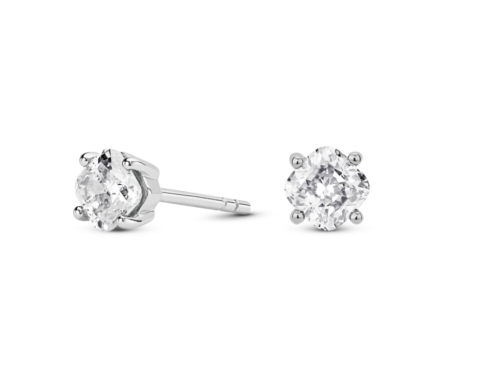 Lab-Grown Diamond 1ct. tw. Cushion Cut 14k Gold Studs | White - Image 7