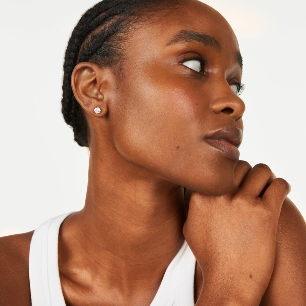 Lab-Grown Diamond 1ct. tw. Cushion Cut 14k Gold Studs | White - Image 5
