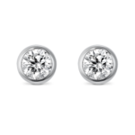 Basics Lab-Grown Diamond ½ct. tw. Round Brilliant Bezel Studs | White