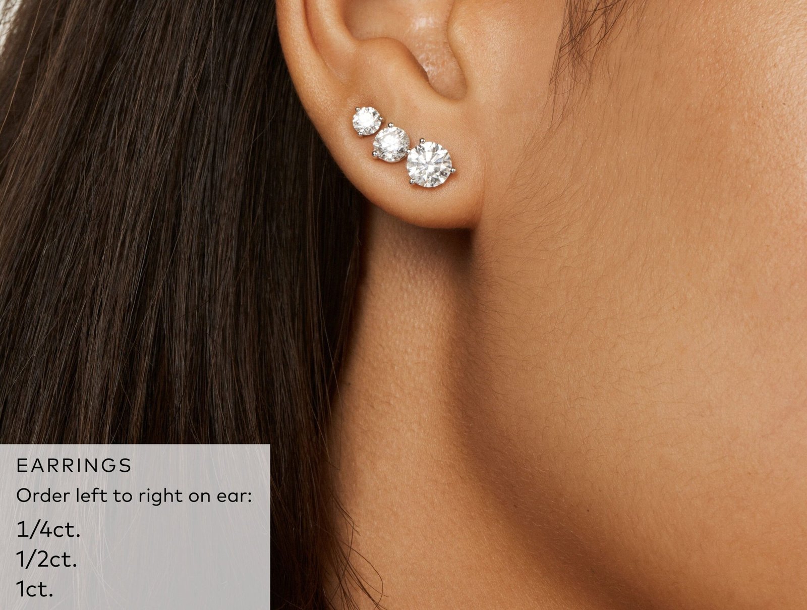 Lab-Grown Diamond ½ct. tw. Round Brilliant Solitaire Studs | White - Image 5