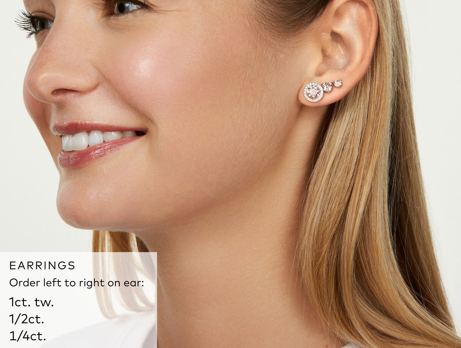 Lab-Grown Diamond 2ct. tw. Halo 14k Gold Earrings | Pink - Image 6