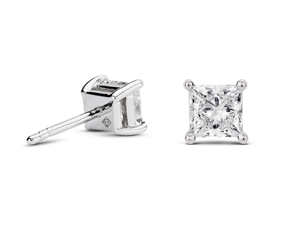 Lab-Grown Diamond 2ct. tw. Princess Studs | White - Image 4