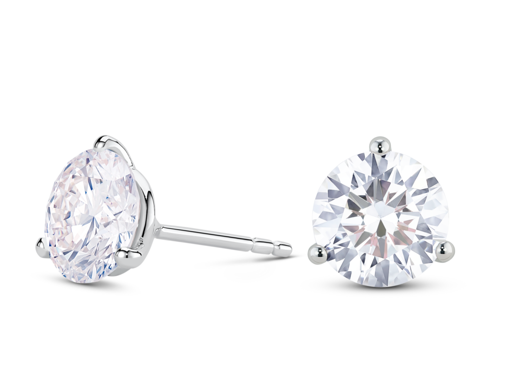 Lab-Grown Diamond 3ct. tw. Round Brilliant Solitaire Studs | White - Image 8
