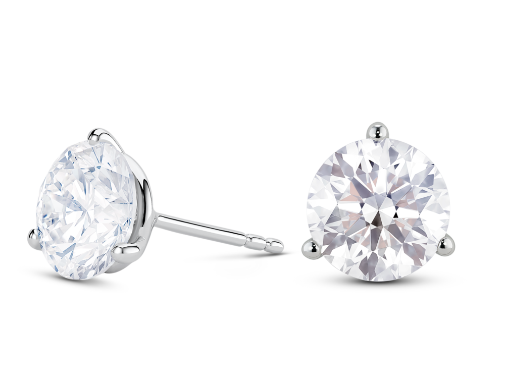 Lab-Grown Diamond 3½ct. tw. Round Brilliant Solitaire Studs | White - Image 3