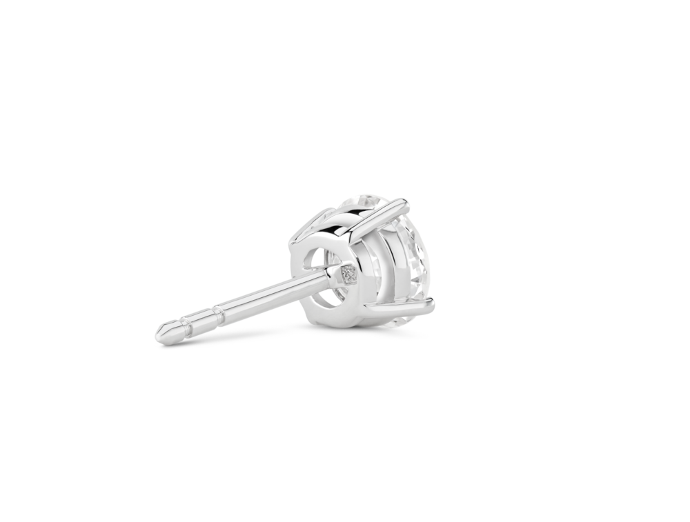 Finest Lab-Grown Diamond 1ct. Round Brilliant Solitaire Single Stud | White - Image 2