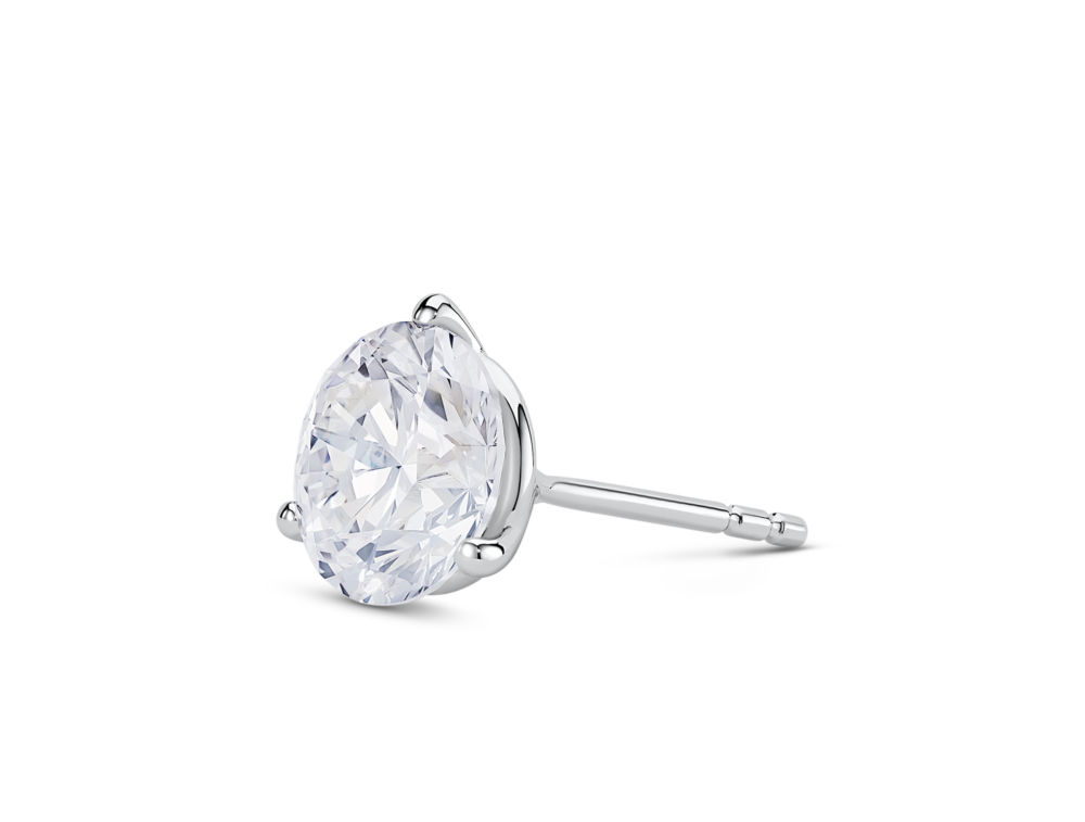 Lab-Grown Diamond 1¾ct. Round Brilliant Solitaire Stud | White - Image 3