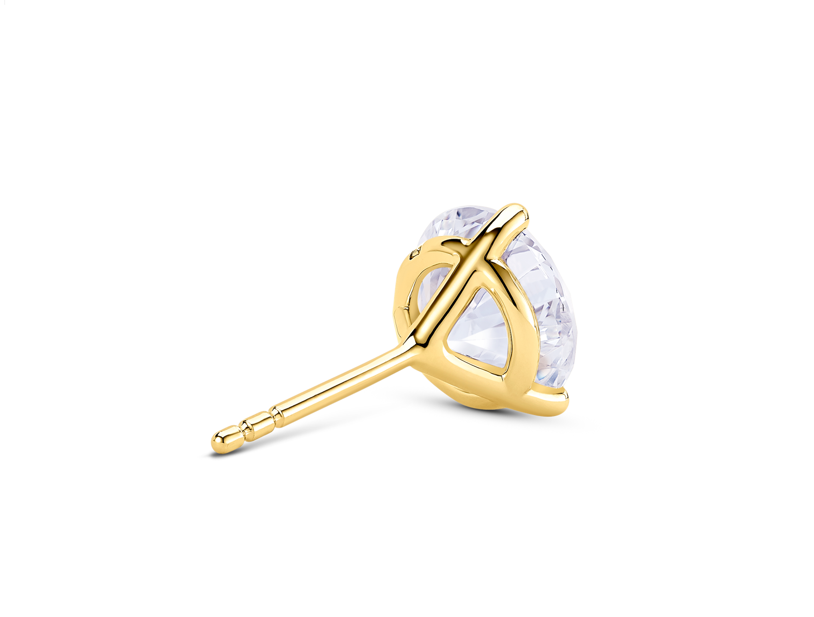 Lab-Grown Diamond 2ct. Round Brilliant Solitaire Stud | White - Image 5