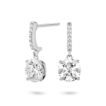 Lab-Grown Diamond 2ct. tw. Round Brilliant Solitaire Drop Earrings | White