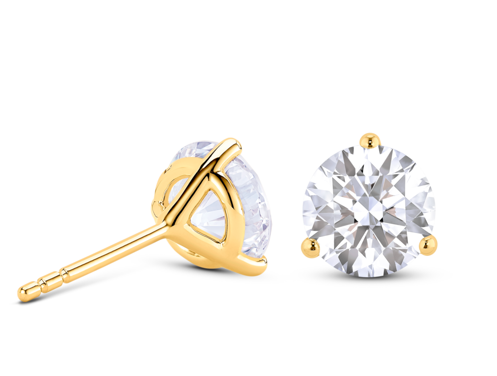 Lab-Grown Diamond 3ct. tw. Round Brilliant Solitaire Studs | White - Image 4
