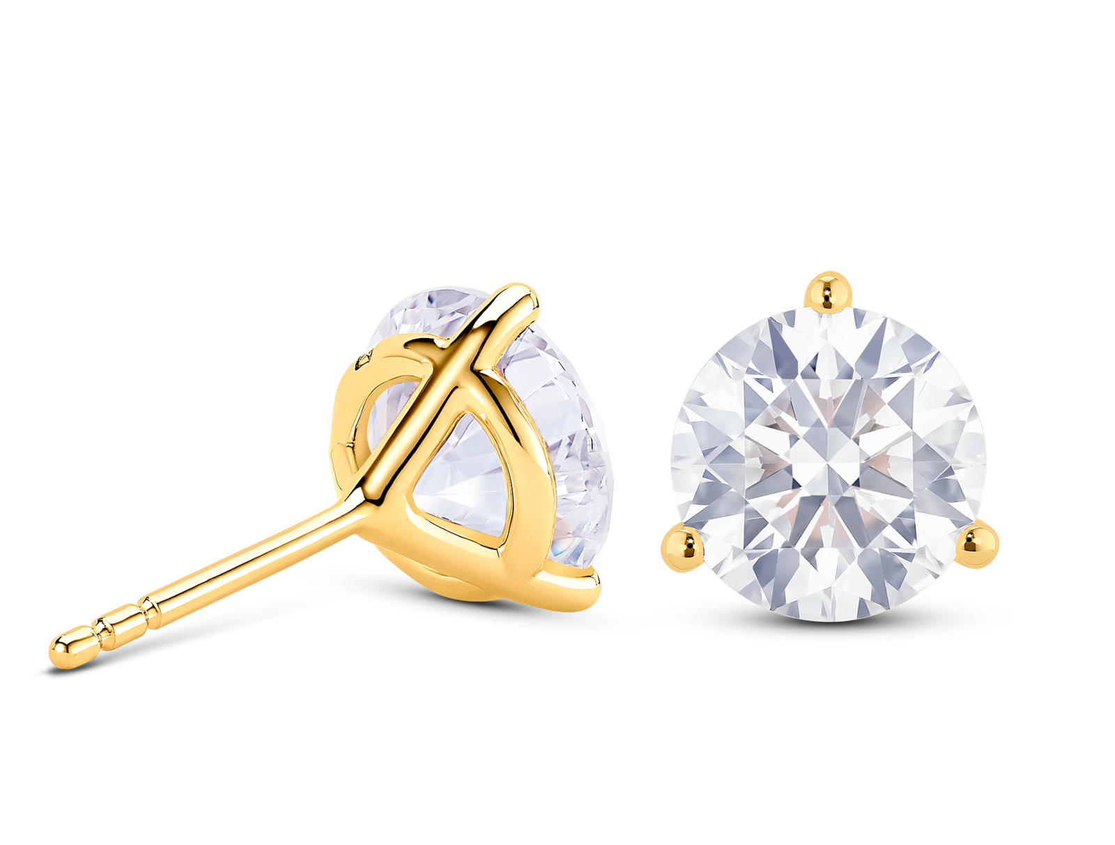 Lab-Grown Diamond 3½ct. tw. Round Brilliant Solitaire Studs | White - Image 7