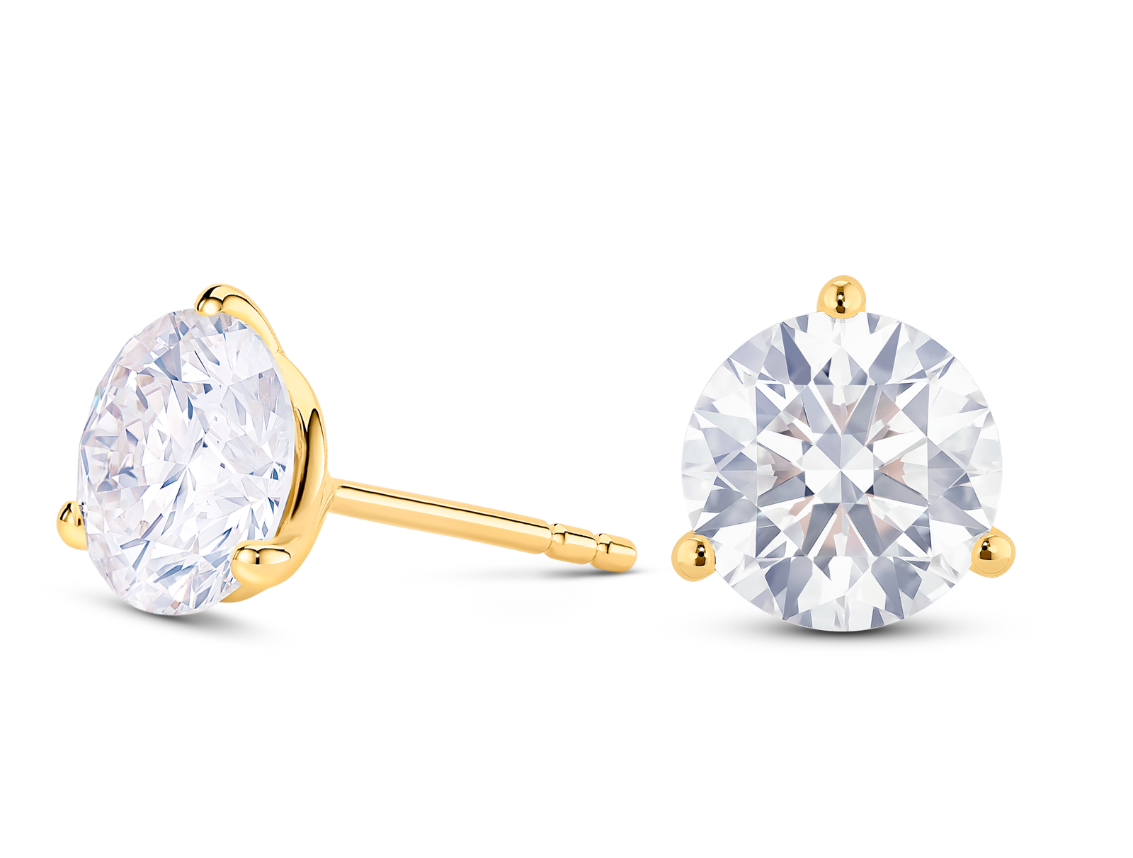 Lab-Grown Diamond 3½ct. tw. Round Brilliant Solitaire Studs | White - Image 6