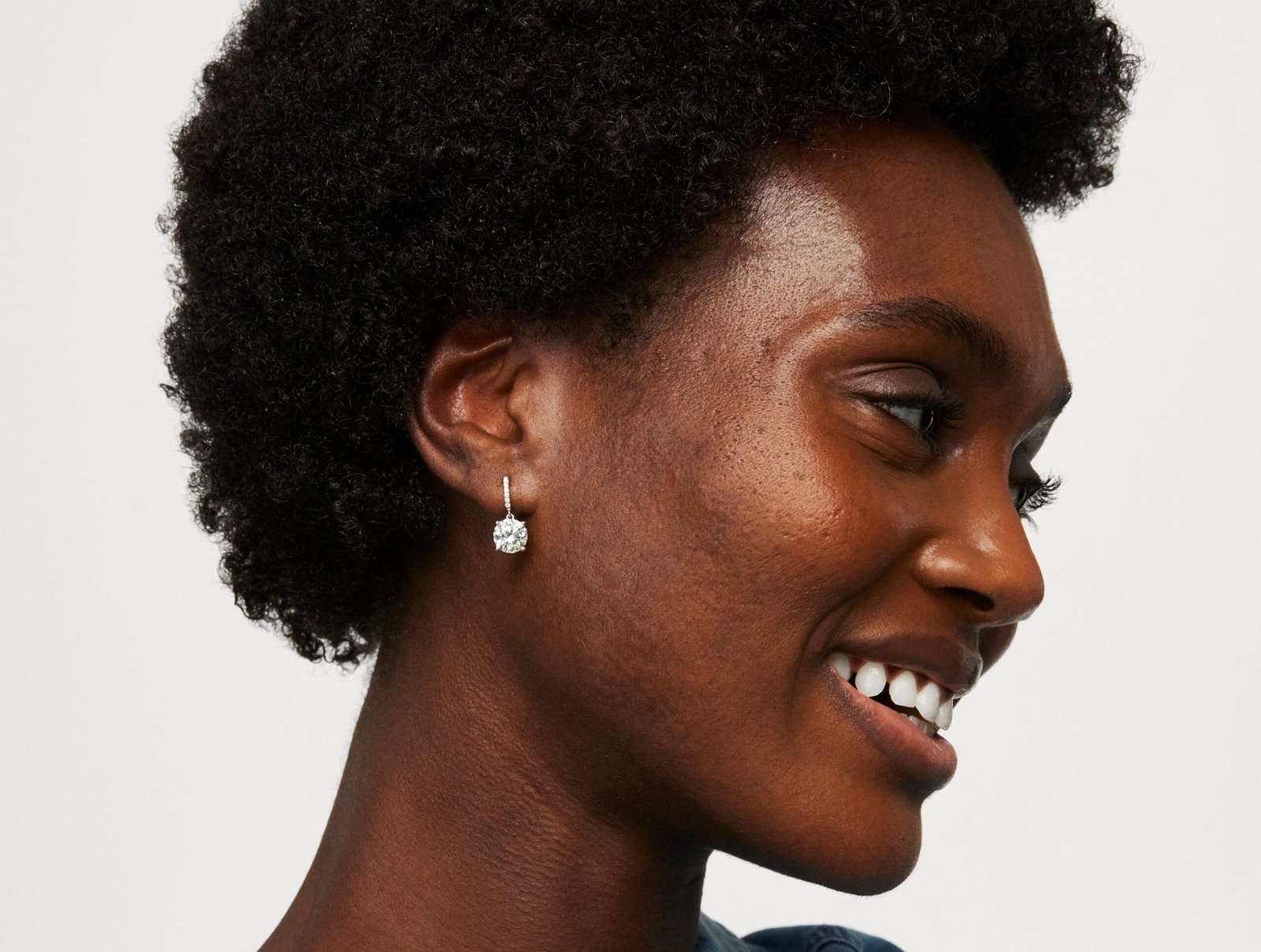 Lab-Grown Diamond 4ct. tw. Round Brilliant Solitaire Drop Earrings | White - Image 4