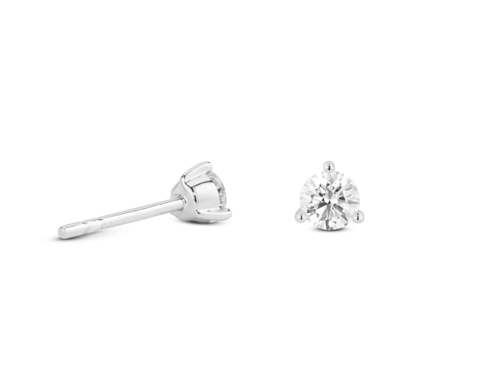 Lab-Grown Diamond ²⁄₇ct. tw. Round Brilliant Studs | White - Image 3