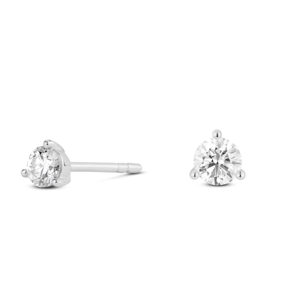 Lab-Grown Diamond ²⁄₇ct. tw. Round Brilliant Studs | White