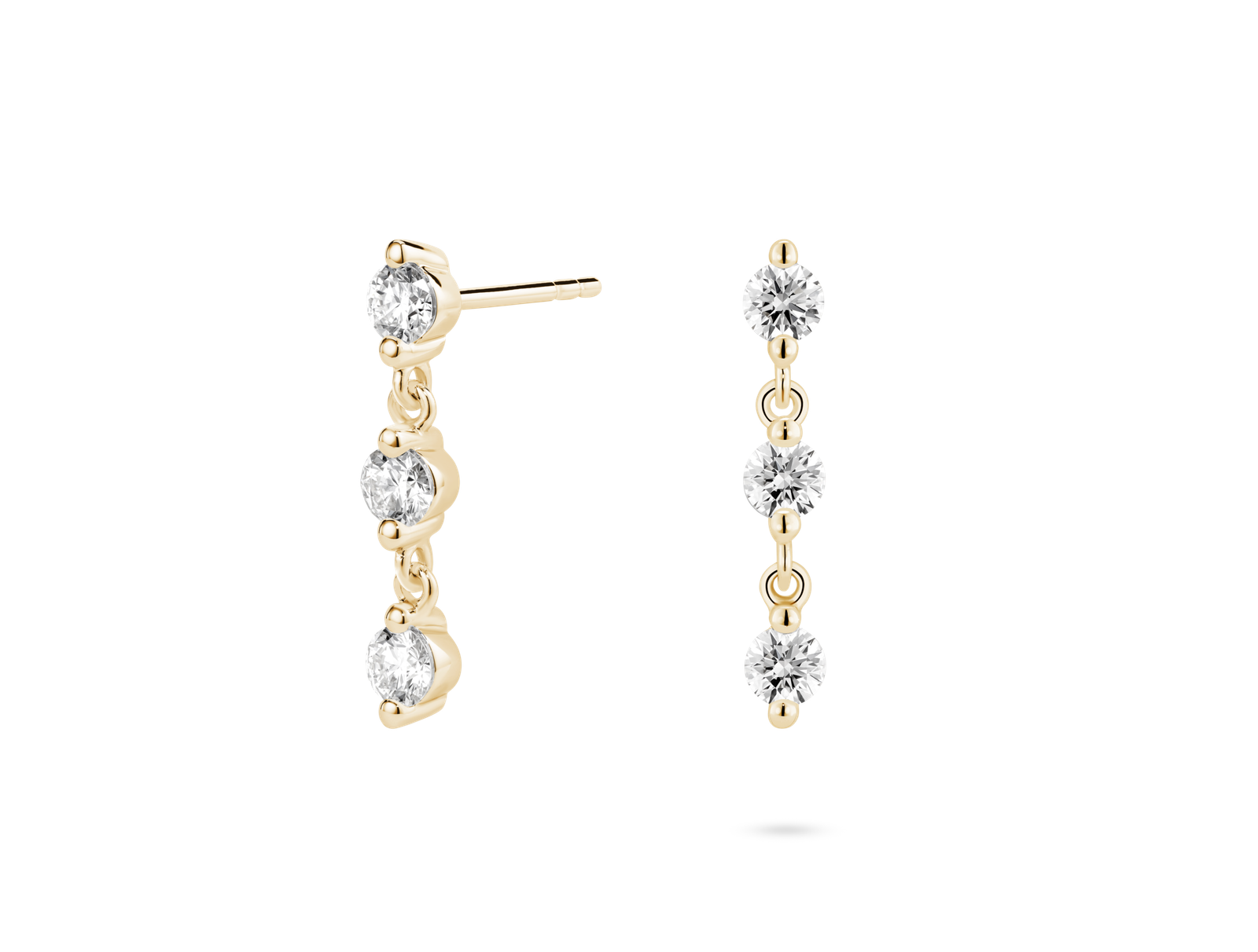Lab-Grown Diamond ⁸⁄₉ct. tw Round Brilliant Line Drop Earrings | White - Image 7