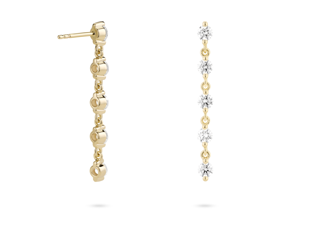 Lab-Grown Diamond 1½ct. tw. Round Brilliant Line Drop Earrings | White - Image 3