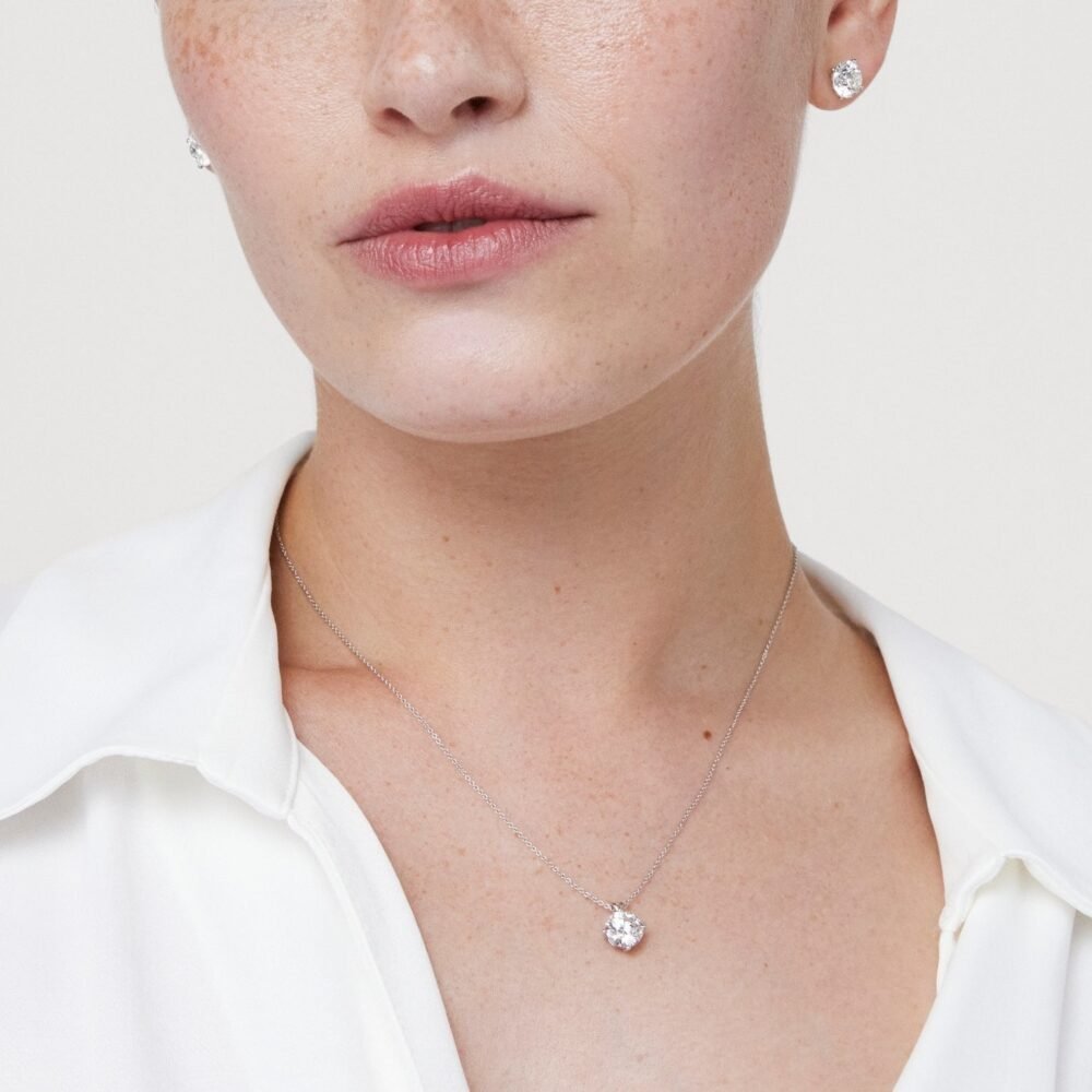 Finest Lab-Grown Diamond 2ct. Round Brilliant Solitaire Pendant | White - Image 2