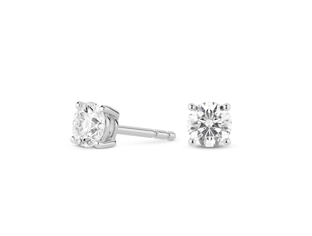 Finest Lab-Grown Diamond 1ct. tw. Round Brilliant Solitaire Studs | White - Image 4