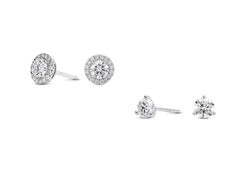 Lab-Grown Diamond 2ct. tw. Round Brilliant and Halo Studs Set | White - Image 4