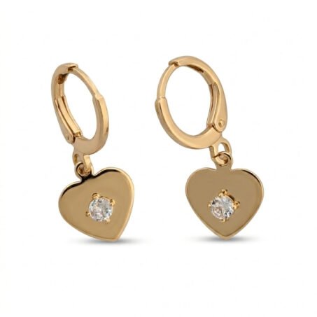 Kaeloria Hoop Earrings Heart design  | 18K Gold Plated | S925 Post | Anti-Tarnish