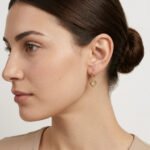 Kaeloria Hoop Earrings Heart design  | 18K Gold Plated |Anti-Tarnish