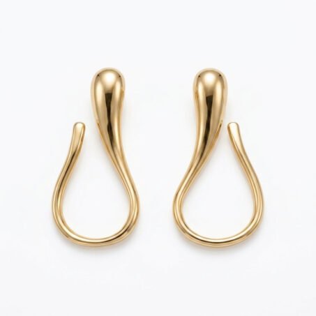 Kaeloria Hoop Style Korean  Earrings | Trendy Minimal Jewelry | 18K Gold Plated