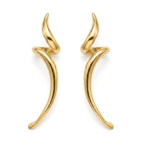 Kaeloria Twisted Style Korean  Earrings | Trendy Minimal Jewelry | 18K Gold Plated