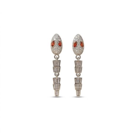 Kaeloria Snake Design Dangling Earrings | 18K Gold Plated | Statement Jewelry | S925 Post