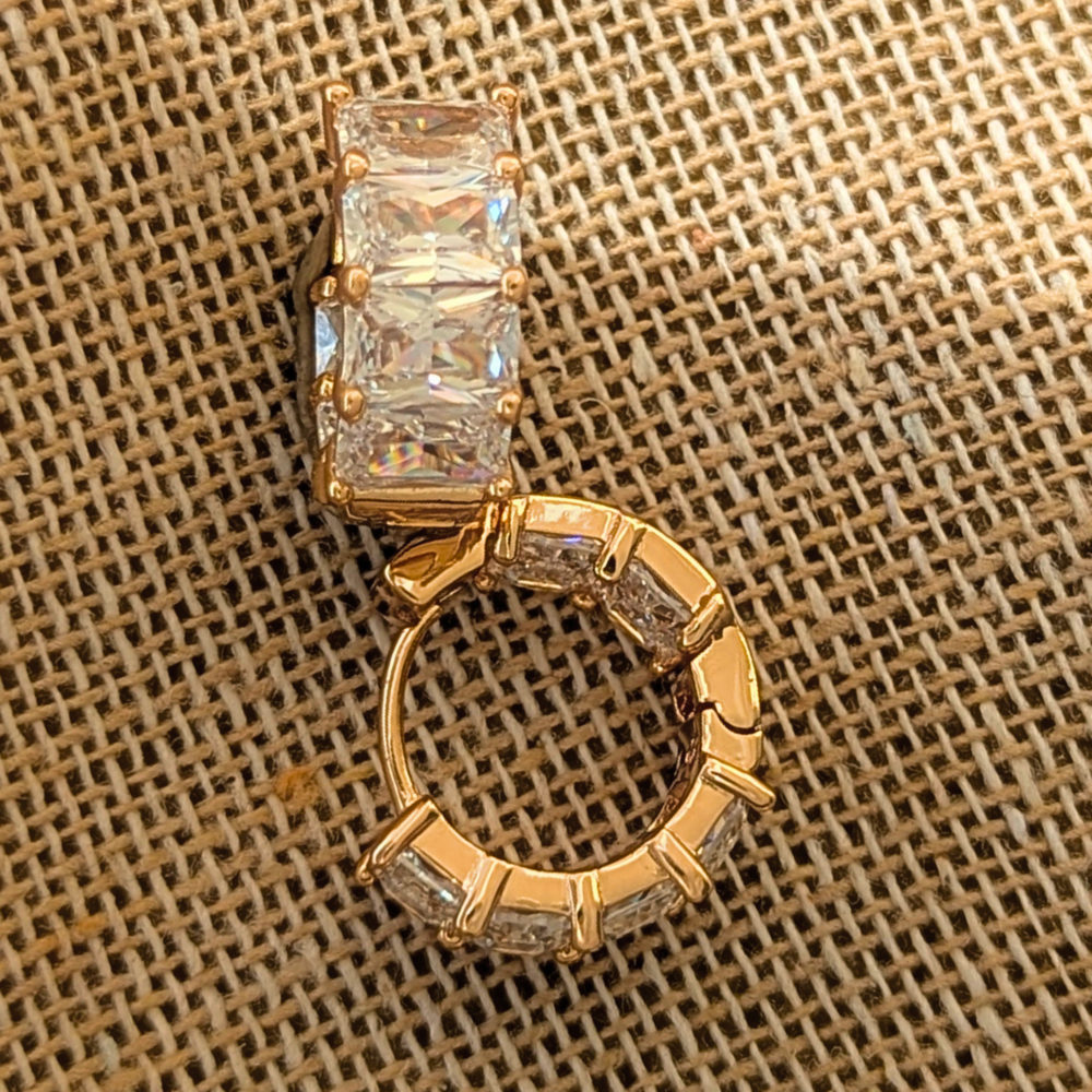 Kaeloria Radiant Full Hoop Earrings | 18K Gold Plated | CZ Studded Hoops | Anti-Tarnish - Image 7