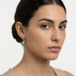 Kaeloria Hoop Earrings princess CZ hanging design  | 18K Gold Plated | Anti-Tarnish