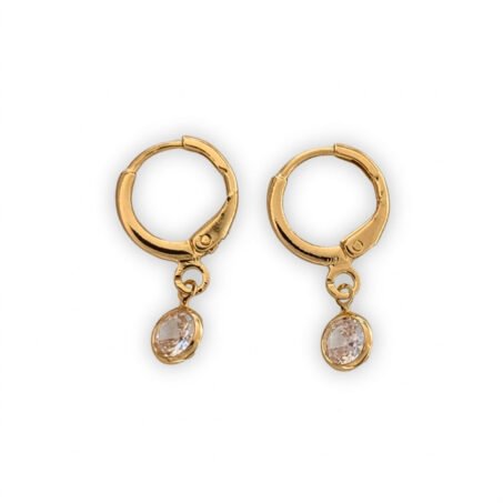 Kaeloria Hoop Earrings Round hanging design  | 18K Gold Plated | S925 Post | Anti-Tarnish