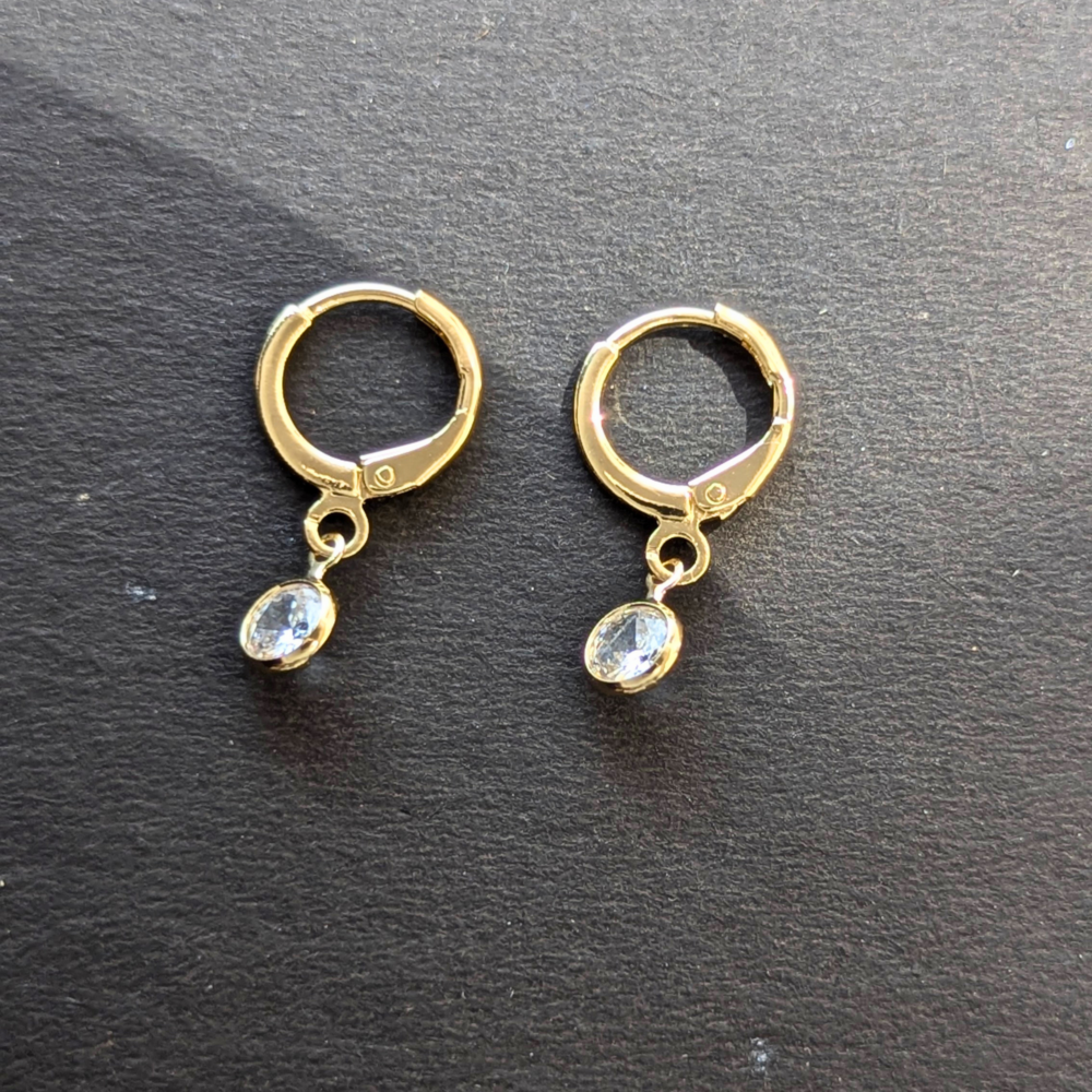 Kaeloria Hoop Earrings Round hanging design  | 18K Gold Plated | S925 Post | Anti-Tarnish - Image 5