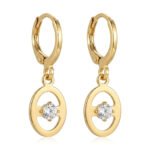 Kaeloria Hoop Earrings Oval hanging design  | 18K Gold Plated | Anti-Tarnish