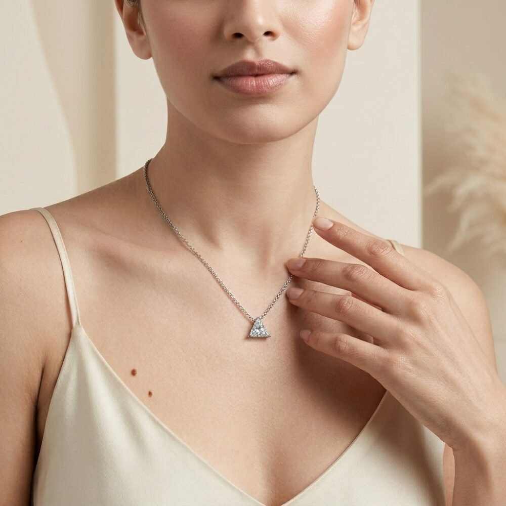 Kaeloria Trillian Cut CZ Pendant Necklace | Geometric Luxury Jewelry - Image 2