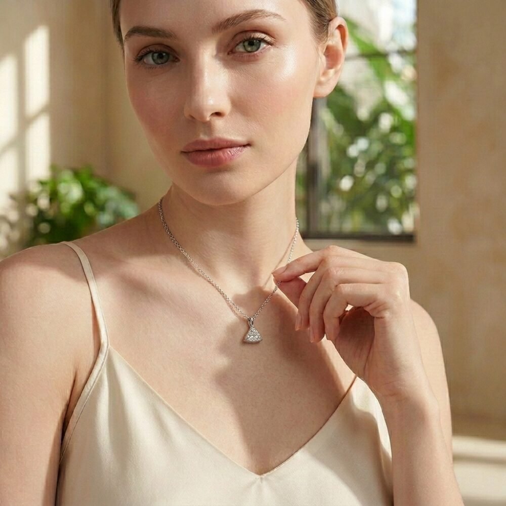 Kaeloria Trillian Cut CZ Pendant Necklace | Geometric Luxury Jewelry