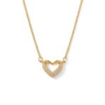 Kaeloria Heart Micro Setting Necklace | 18K Gold Plated | CZ Studded Pendant | Luxury Minimal Jewelry